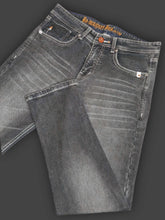Men's Dark Grey Washed Slim Fit Denim Jeans